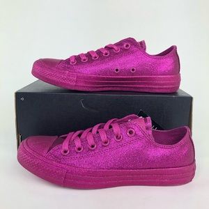 Converse CTAS OX Fuchsia Red Glitter